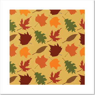 Autumn Leaves Pattern Design Posters and Art